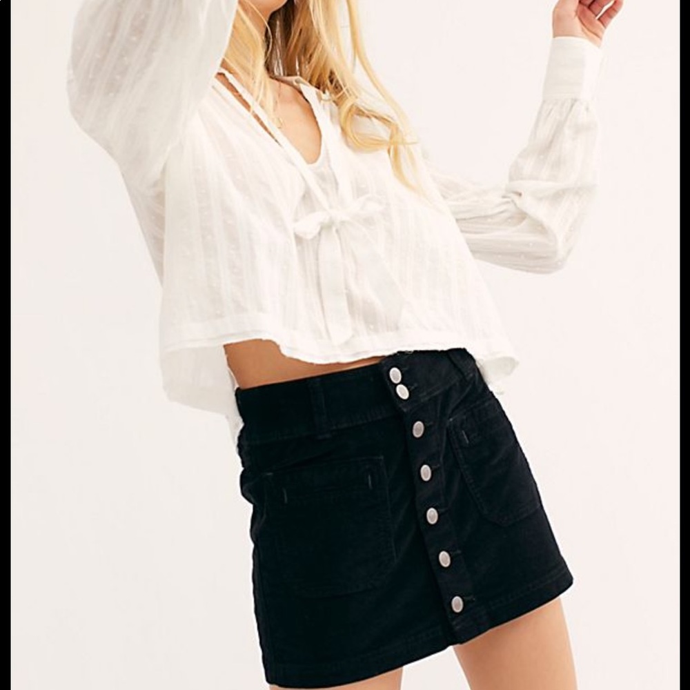 Free People Button Down Skirt